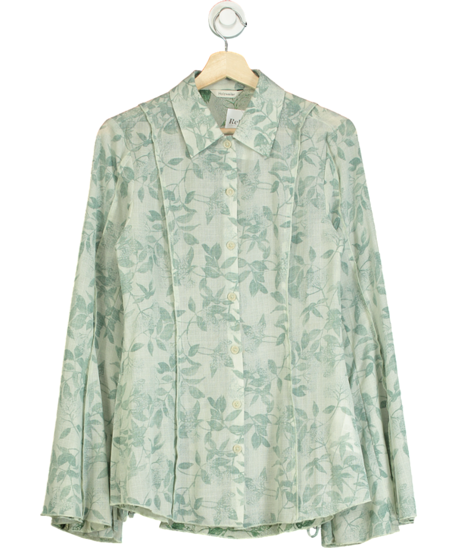 Holzweiler Green Valery Print Shirt UK S