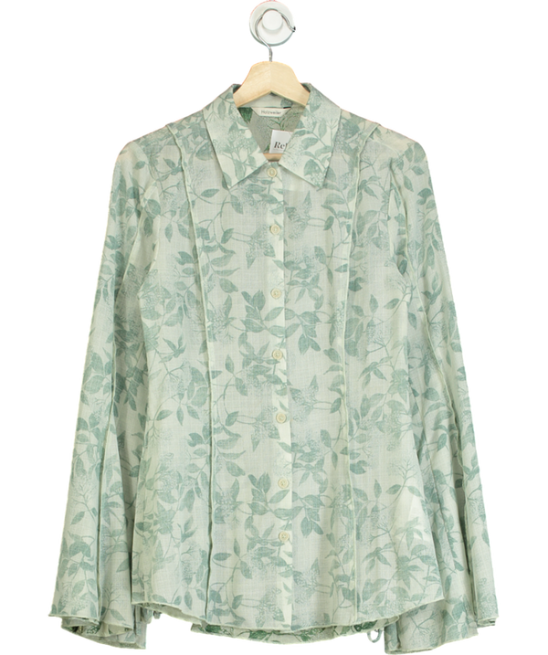 Holzweiler Green Valery Print Shirt UK S