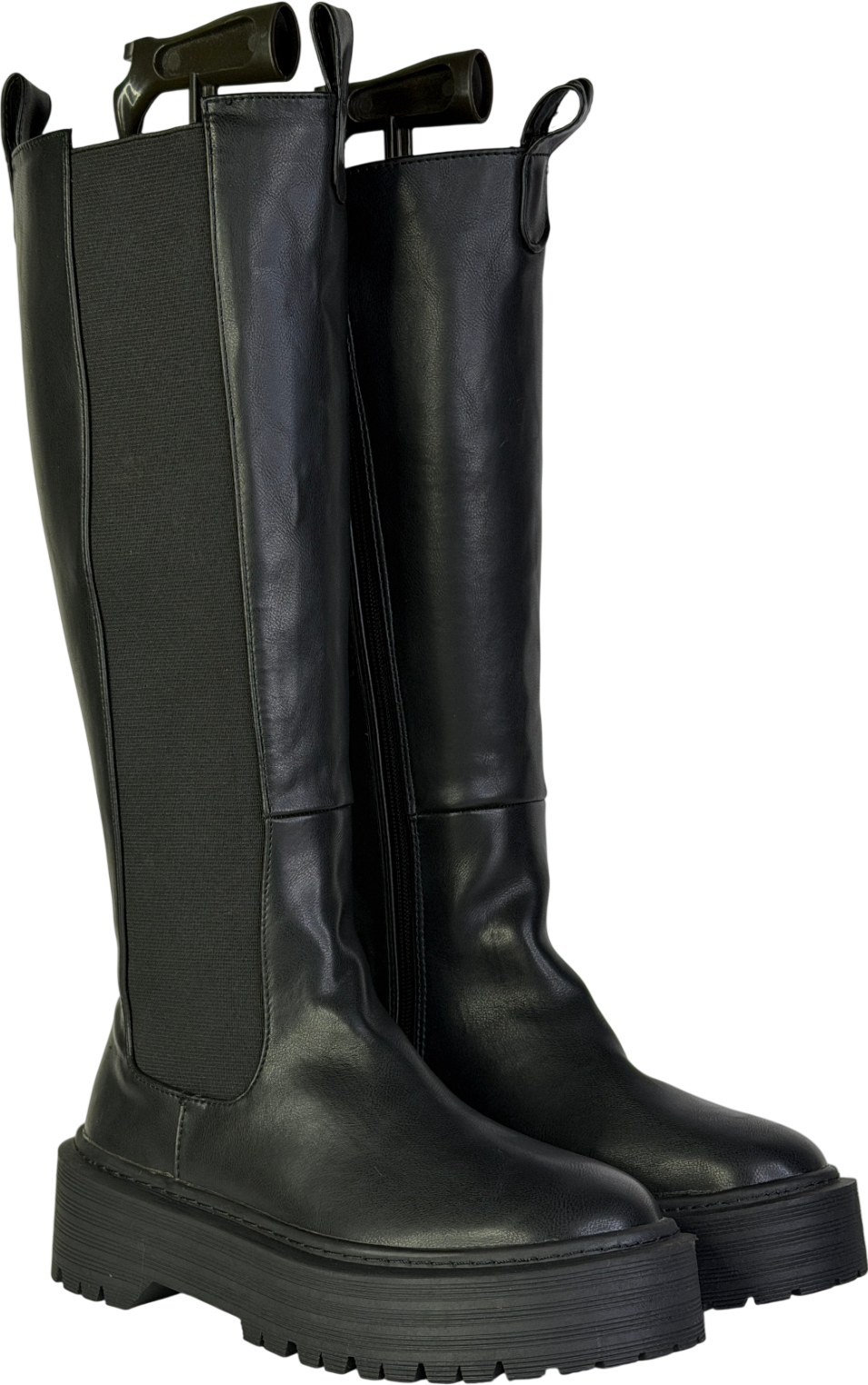 Public Desire Black Knee High Chunky Sole Boots UK 4 EU 37 👠