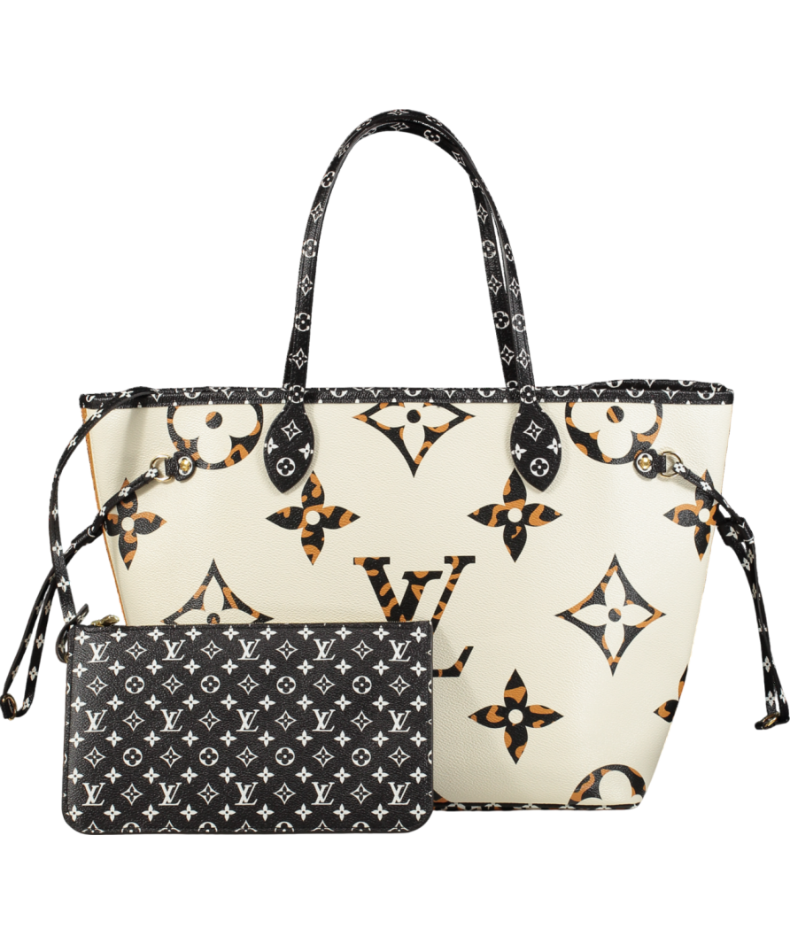 Louis Vuitton Ltd.edition Jungle Neverfull Mm Ivory/ Multicoloured Handbag