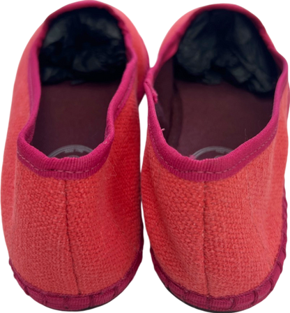 Fuchsia Red Hand Made Slippers EU 36 UK 3