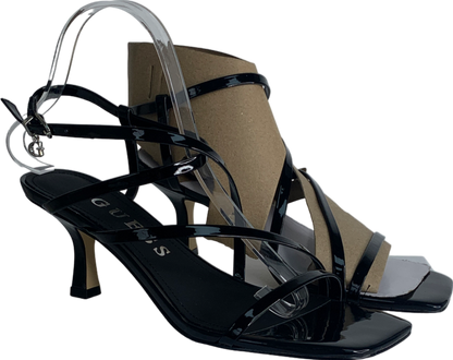 Guess Black Rimilla Patent Leather Sandals UK 6 EU 39 👠