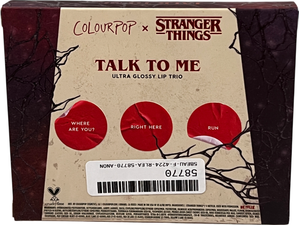 colourpop Stranger Things Talk To Me Lip Trio Talk To Me 3