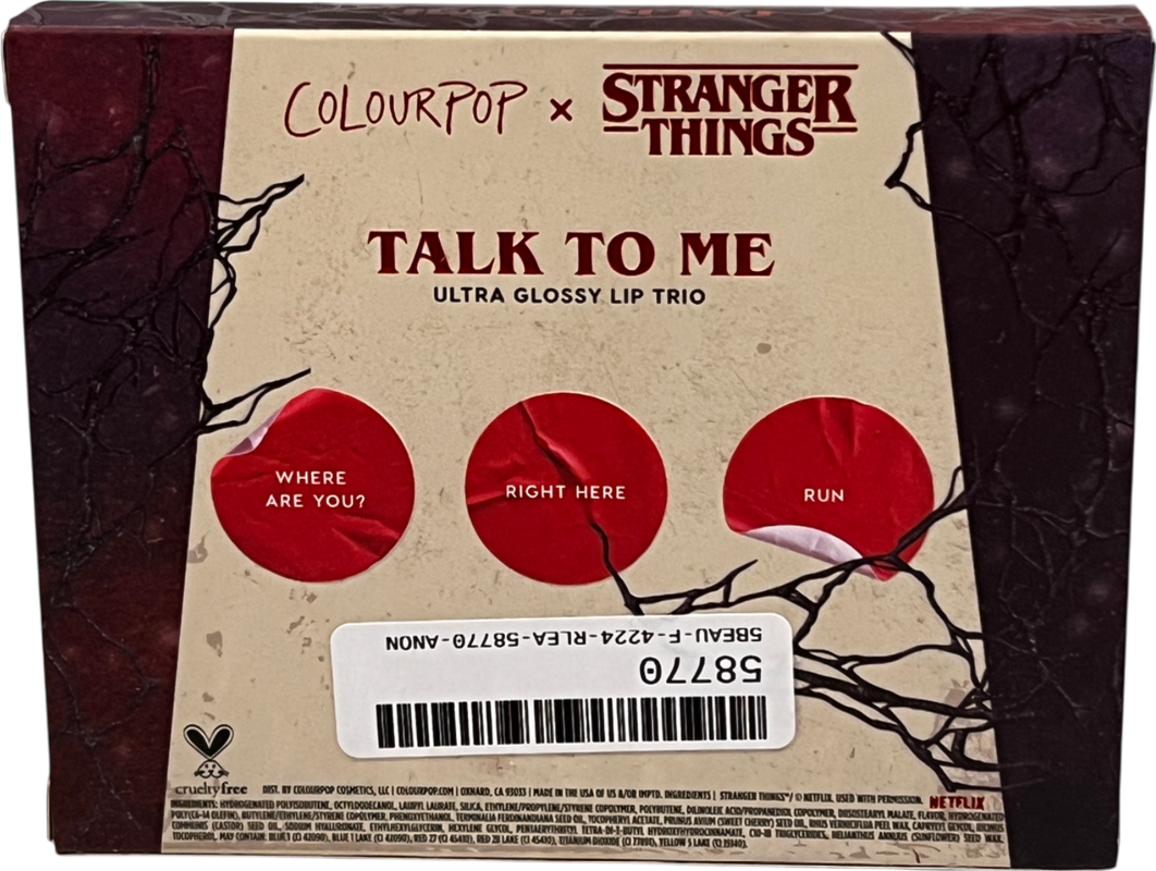 colourpop Stranger Things Talk To Me Lip Trio Talk To Me 3