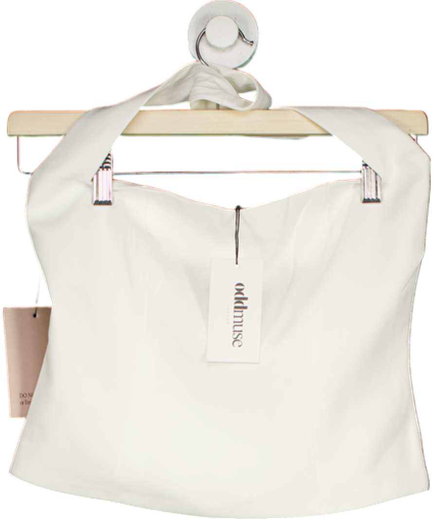 OddMuse White The Ultimate Muse Halter Top UK S