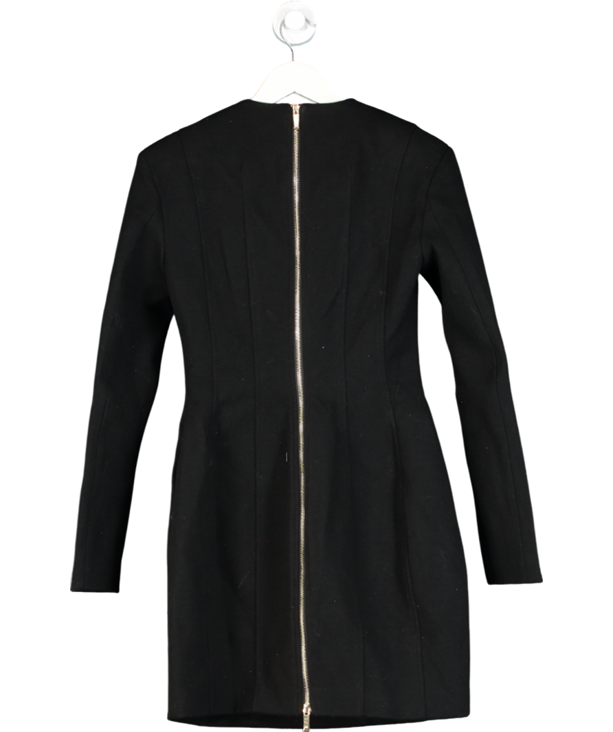Karen Millen Black Brushed Tailored Jersey Mini Scuba Dress UK XS