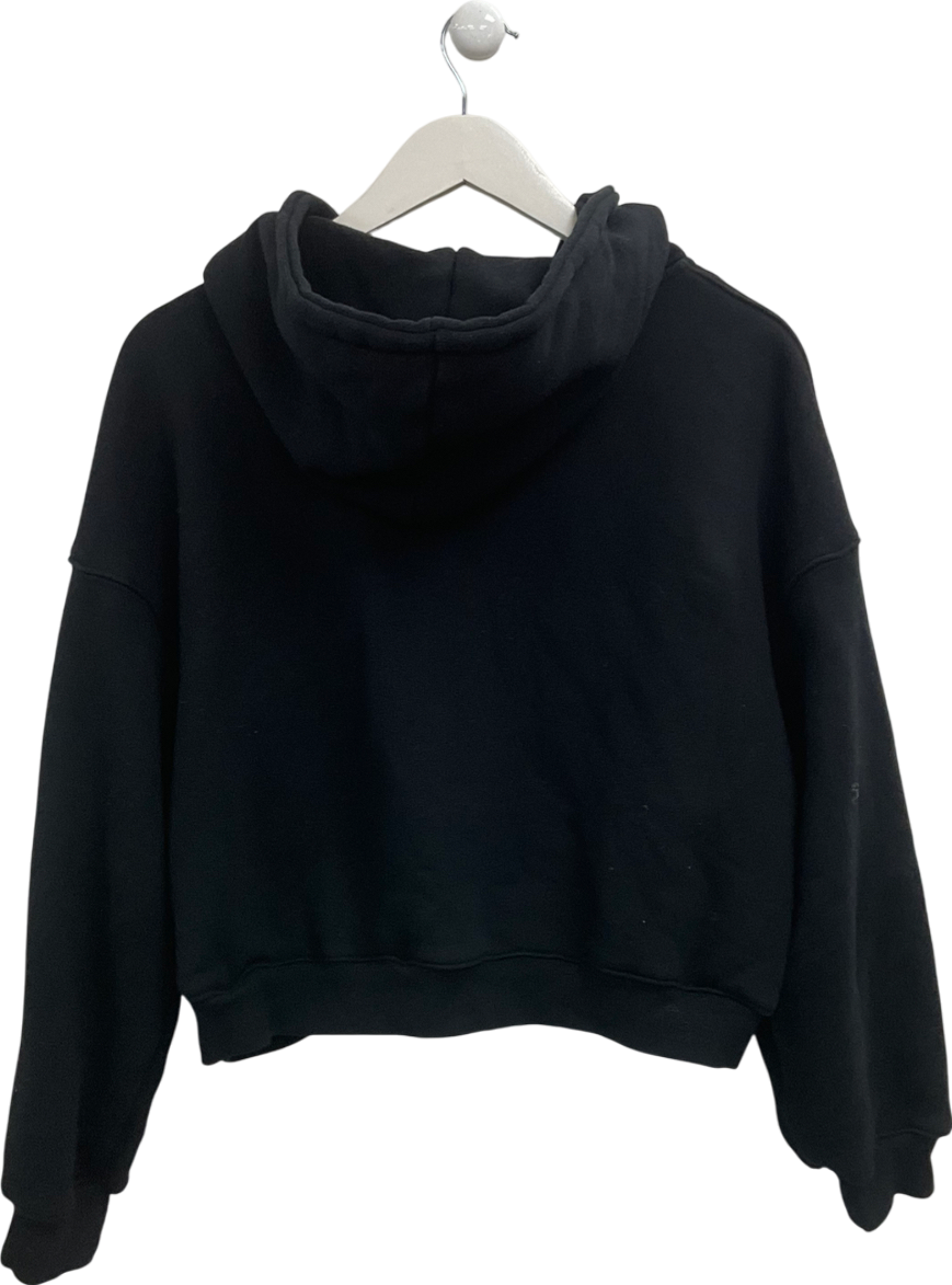 Second Skin Black Classic Zip Up Hoodie UK M