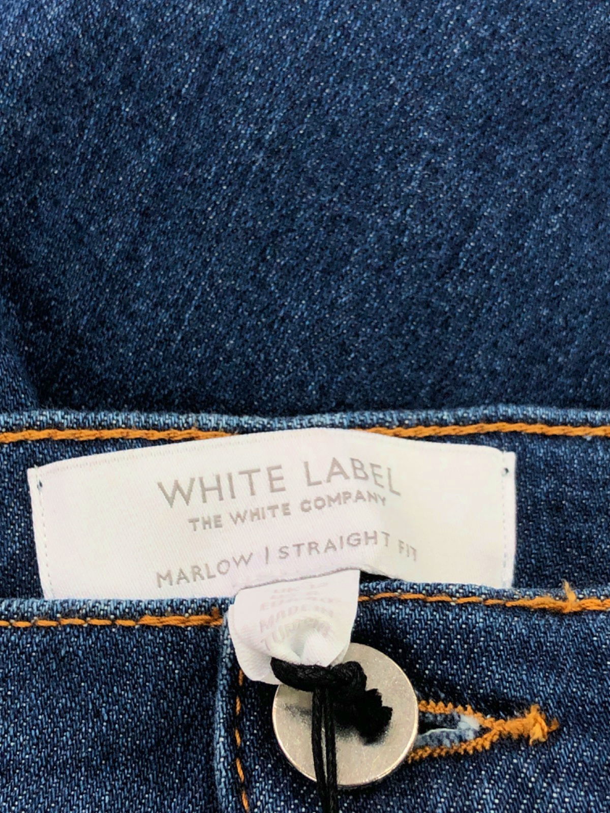 The White Company Blue Marlow Straight Fit Jeans UK 12