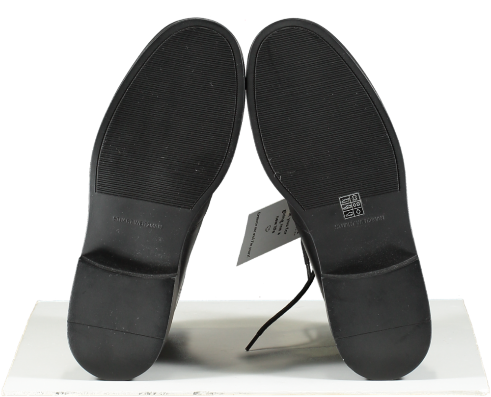 Stuart Weitzman Black Leather Combat Boots UK 5.5 EU 38.5 👠