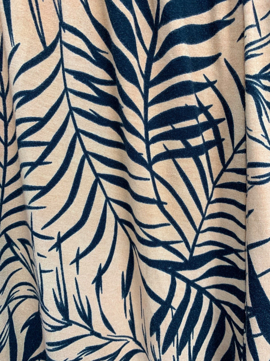 Yours Black/Beige Leaf Print Trousers UK 22-24