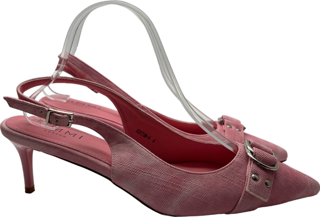 Simmi Pink Slingback Kitten Heels UK 6