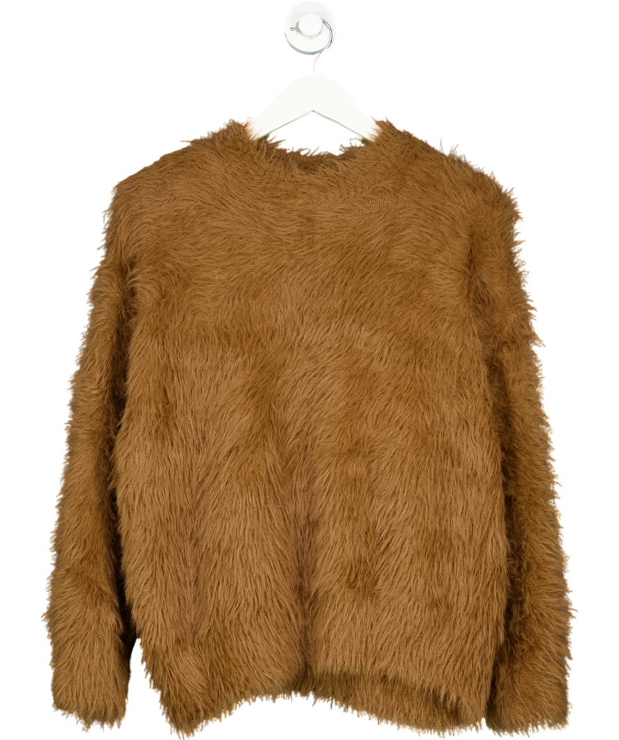 River Island Brown Faux Fur Jumper UK L