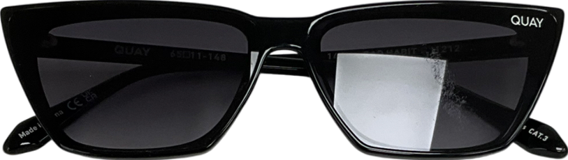 QUAY Black Frame / Smoke Lens Sunglasses One Size