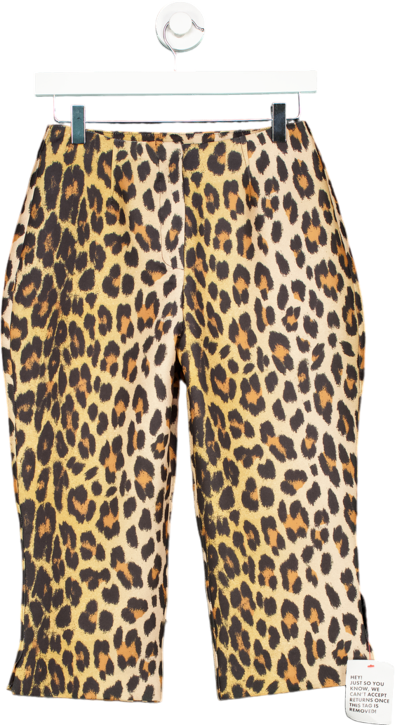 Topshop Leopard Print Trousers UK 8