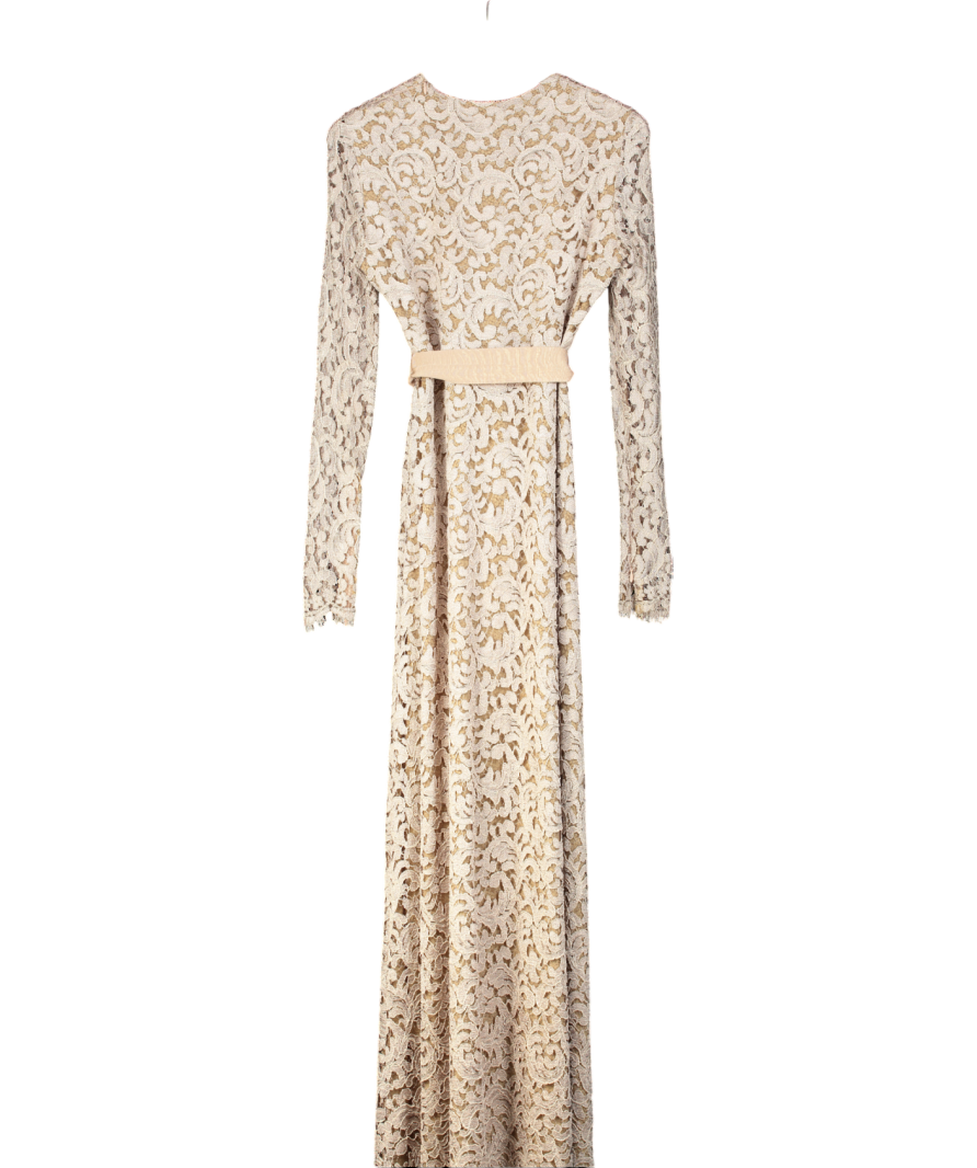 Alexander Terekhov Nude Lace Long Sleeve Gown UK 10