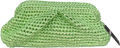 SIIS Metallic Handmade Raffia Woven Natural Clutch Bag One Size