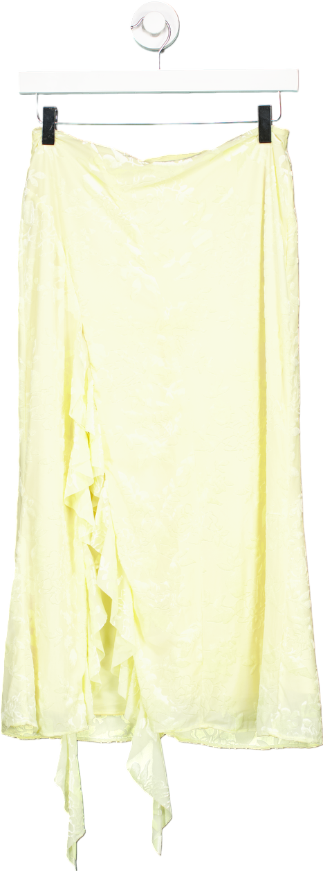 Mistress Rocks Yellow Ruffle Wrap Skirt UK S
