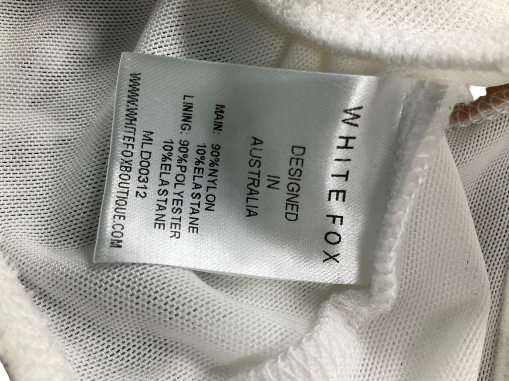 White Fox White Lace Bustier Top UK M