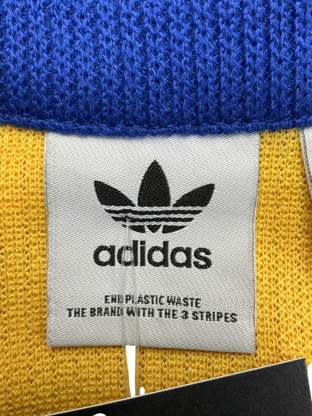 adidas Yellow Adicolor 70's Knit Polo Shirt UK 14