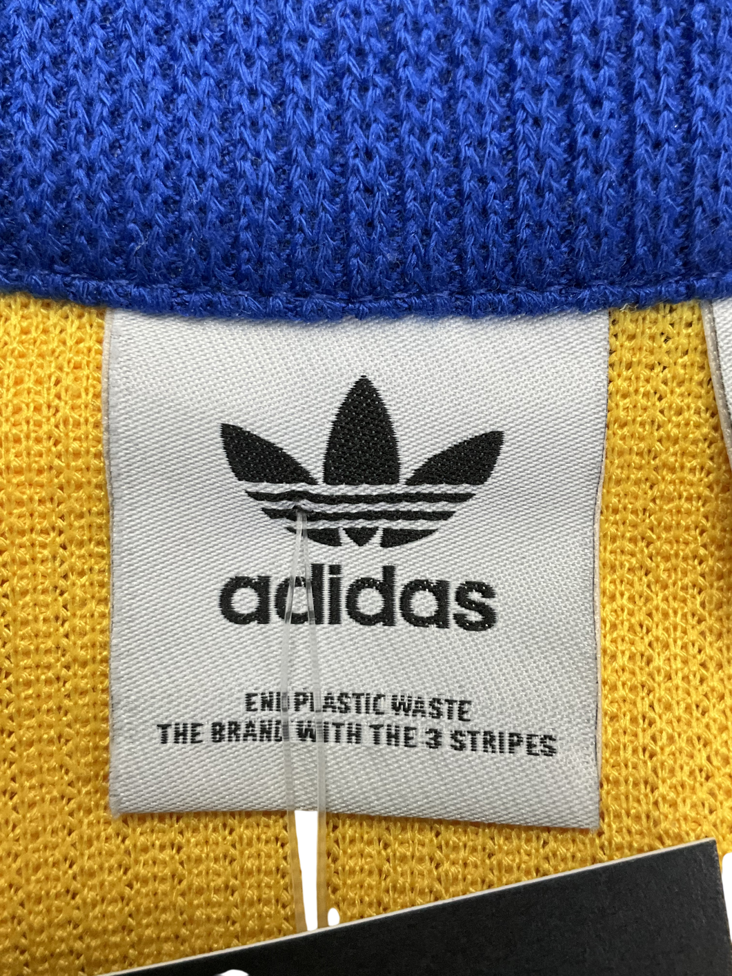 adidas Yellow Adicolor 70's Knit Polo Shirt UK 14