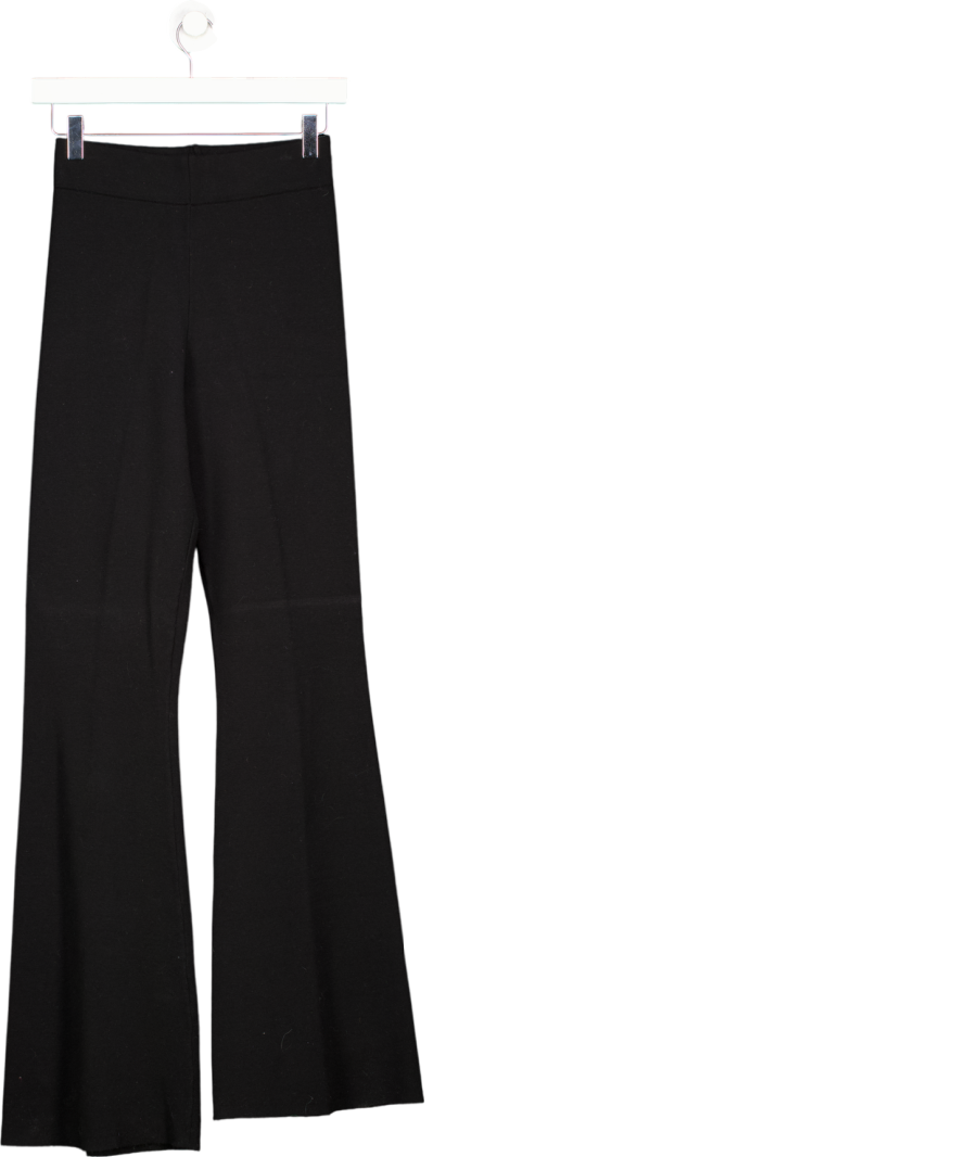 Karen Millen Black Flared Knitted Trousers UK XS
