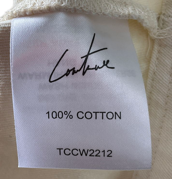 The Couture Club Cream Cropped Poplin Pocket Detail Shirt UK S