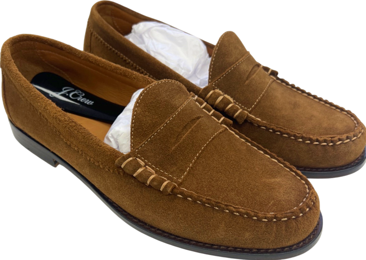 J.Crew Dark Snuff Suede Camden Loafer UK 8.5