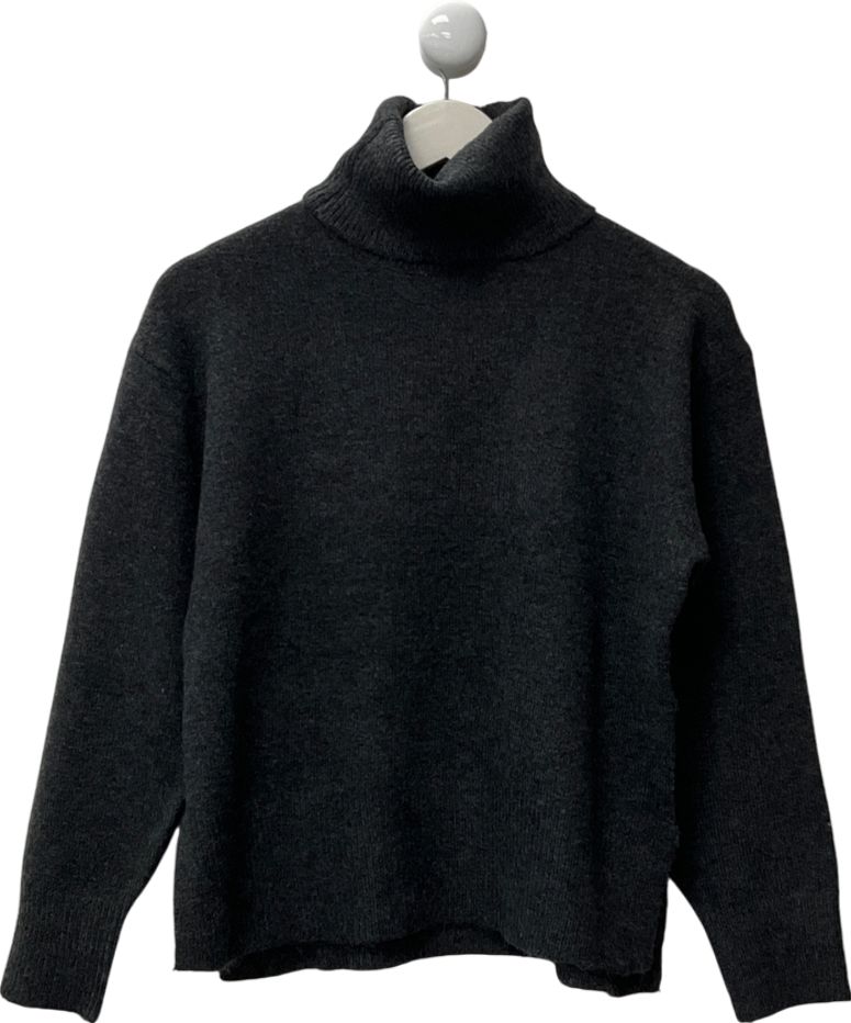 New Look Grey Roll Neck Step Hem Jumper UK S