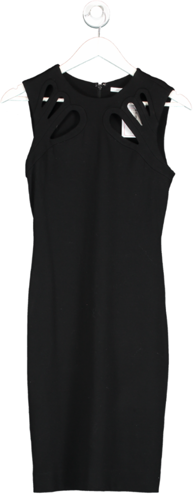 Diane von Furstenberg Black Cut Out Detail Dress UK 6