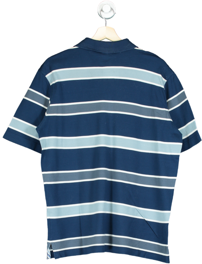 Paul & Shark Blue Striped Polo Shirt UK L