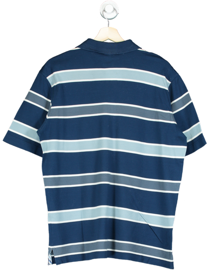 Paul & Shark Blue Striped Polo Shirt UK L