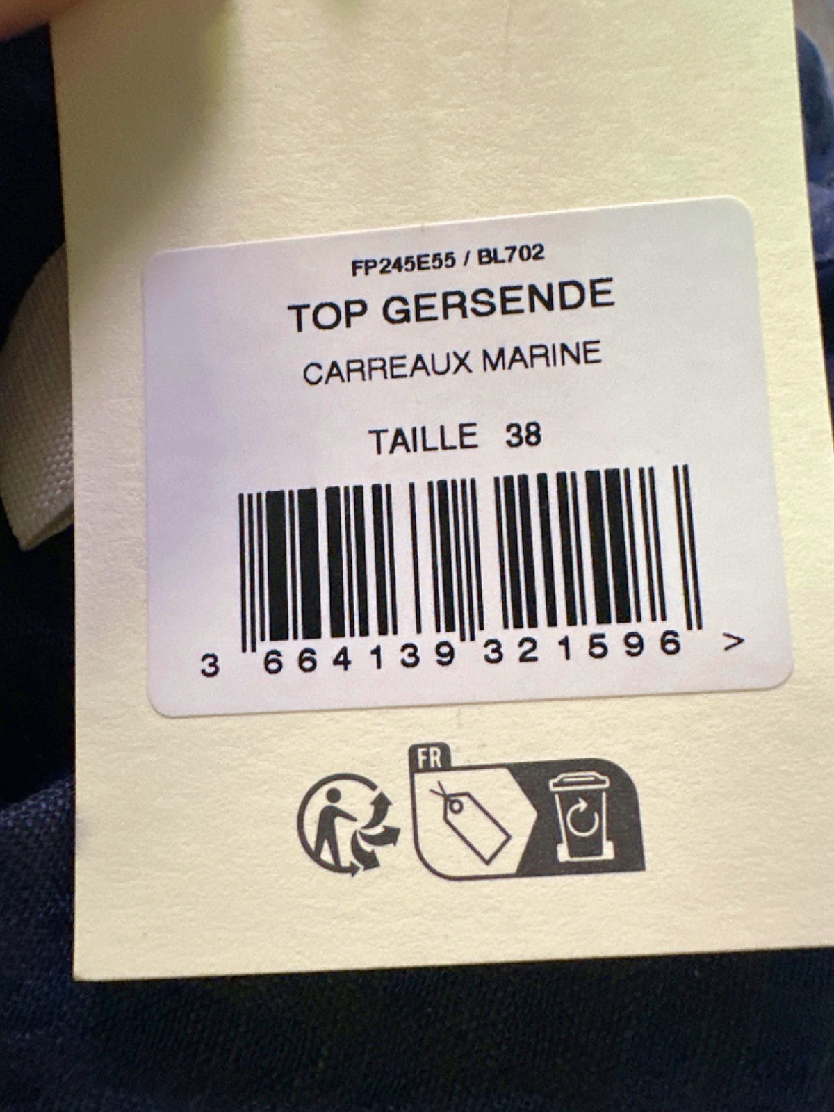 Balzac Navy Top Gersende and Shorts Set EU 38