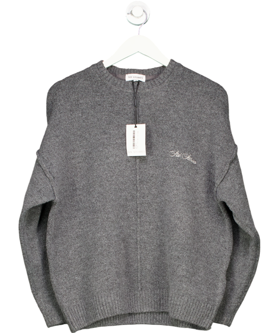 Six Stories Grey Limited Edition Oversized Knit Jumper UK S