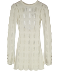 The Couture Club White Scallop Edge Knitted Mini Dress UK S
