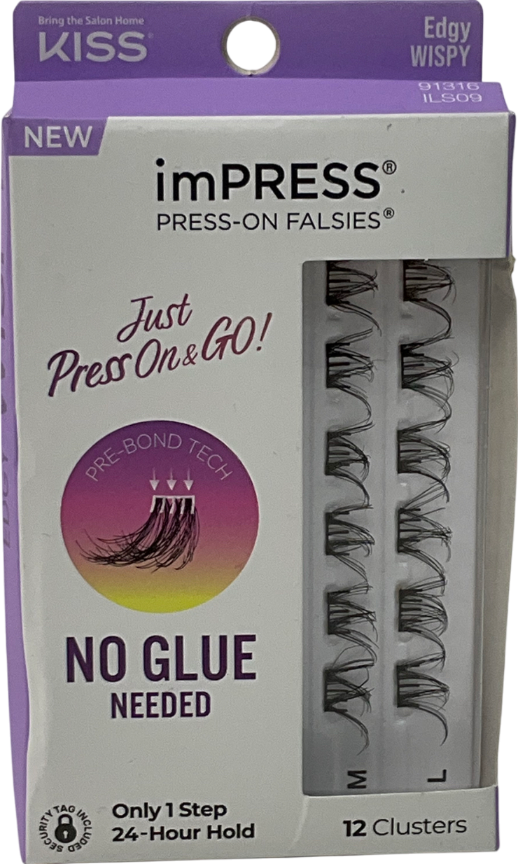 impress Impress Press On Single Lashes Edgy Wispy 12cluster