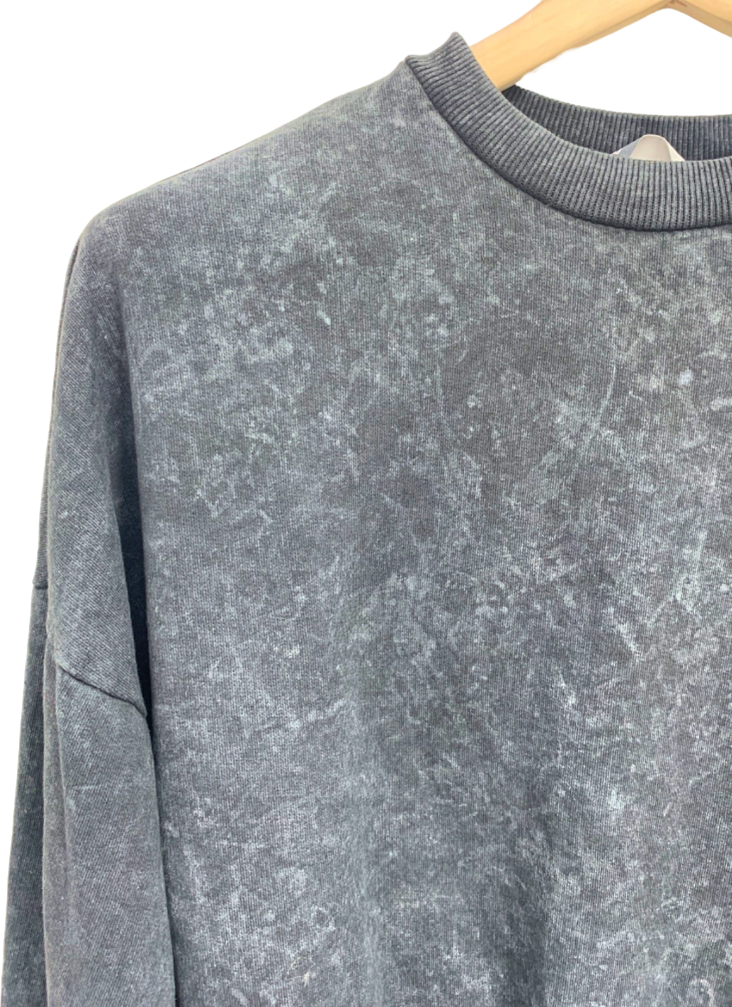 Pep&Co Black Acid Wash Sweatshirt M