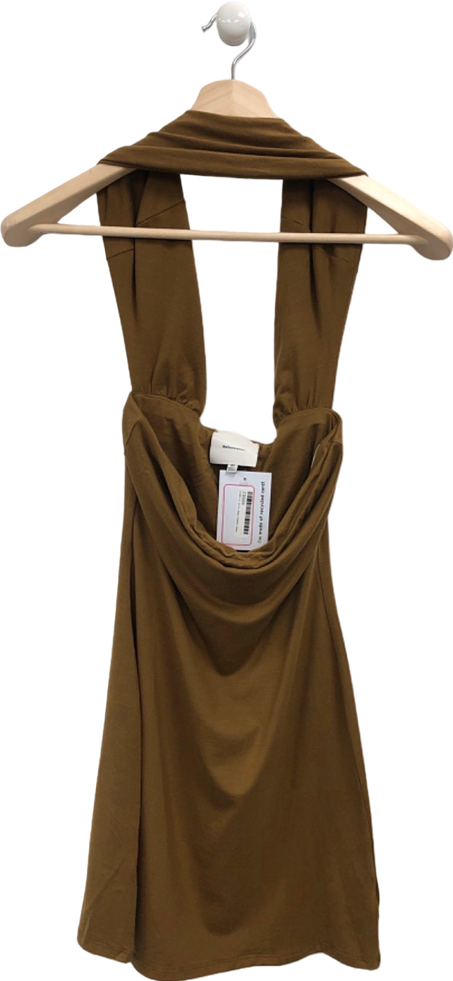 Reformation Brown Sleeveless Dress UK XS