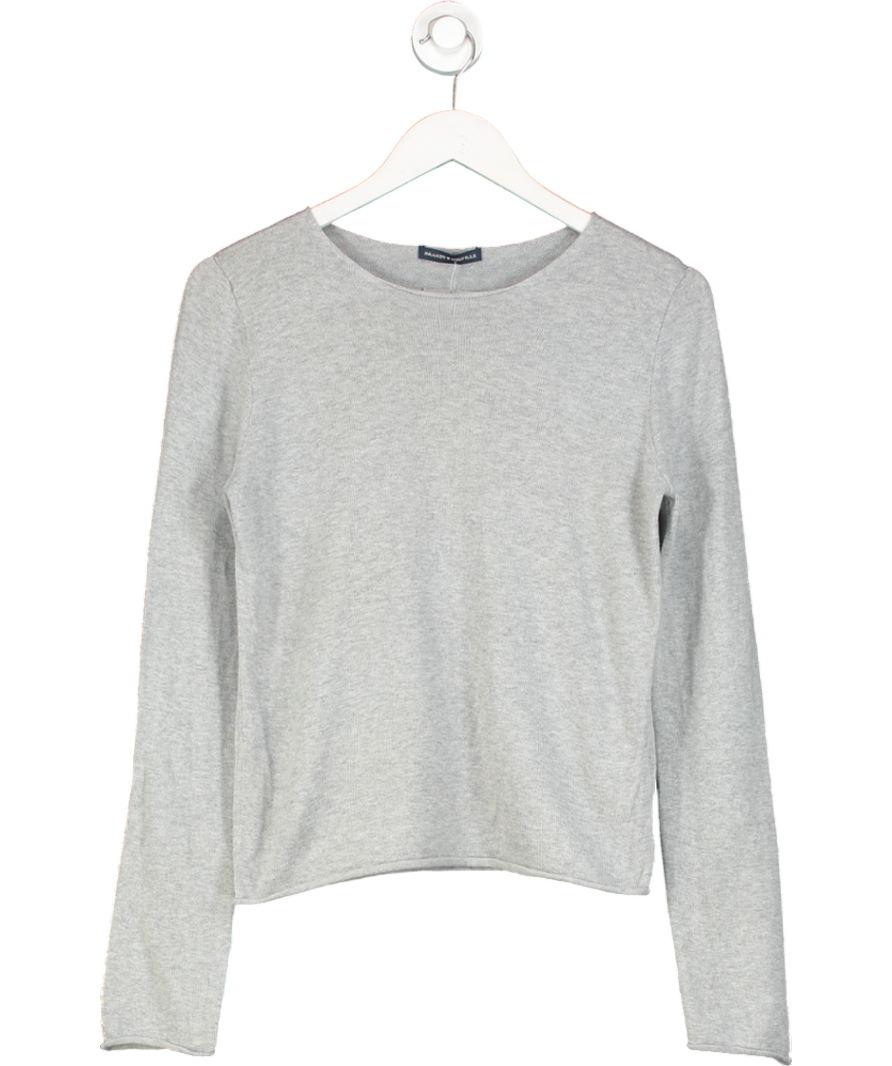 Brandy Melville Grey Leah Ribbed Top One Size