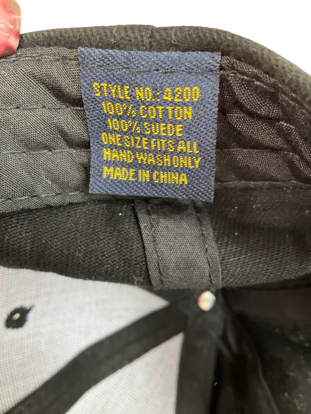 Black Vogue 100 Printed Cap One Size