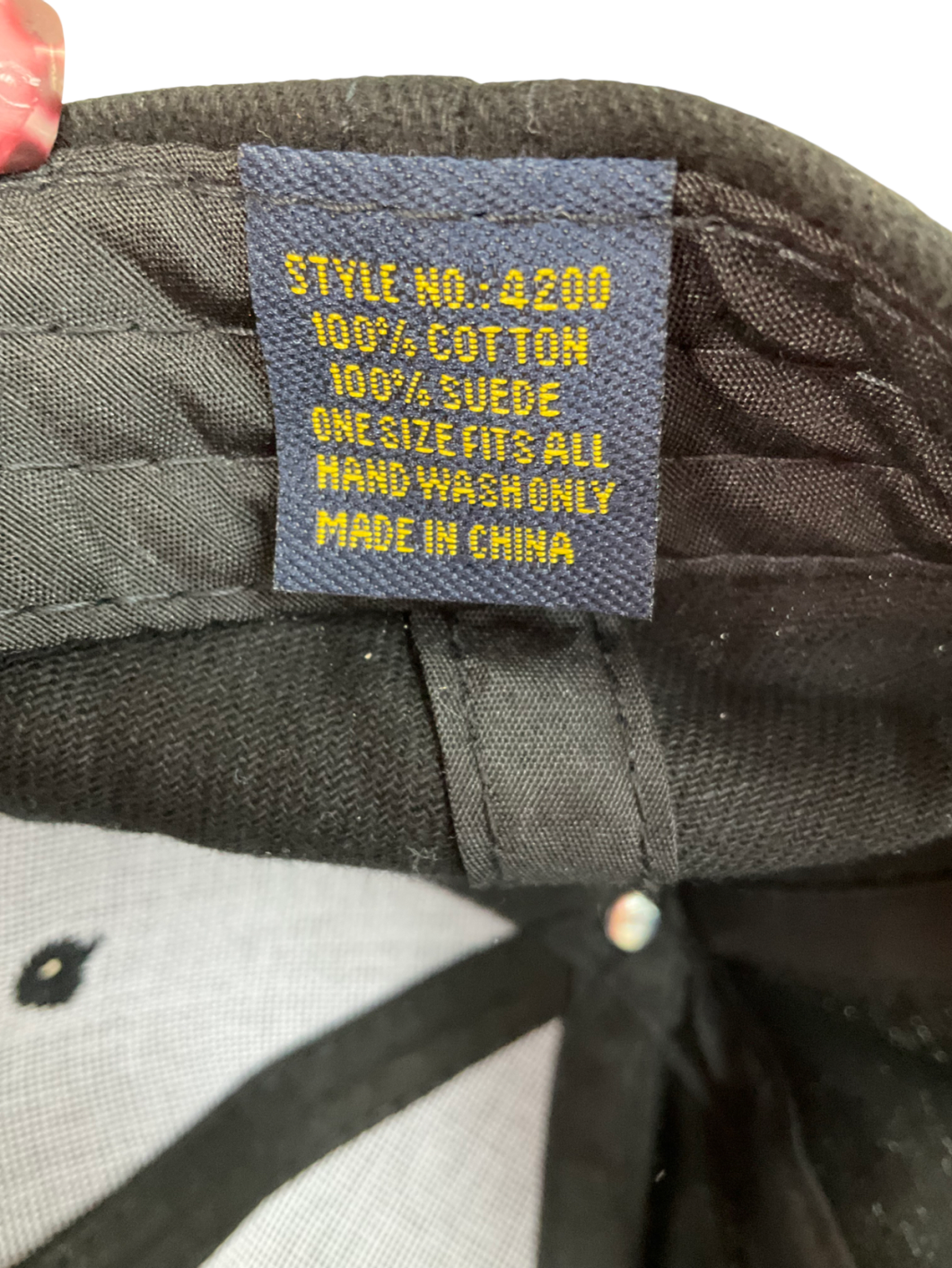 Black Vogue 100 Printed Cap One Size