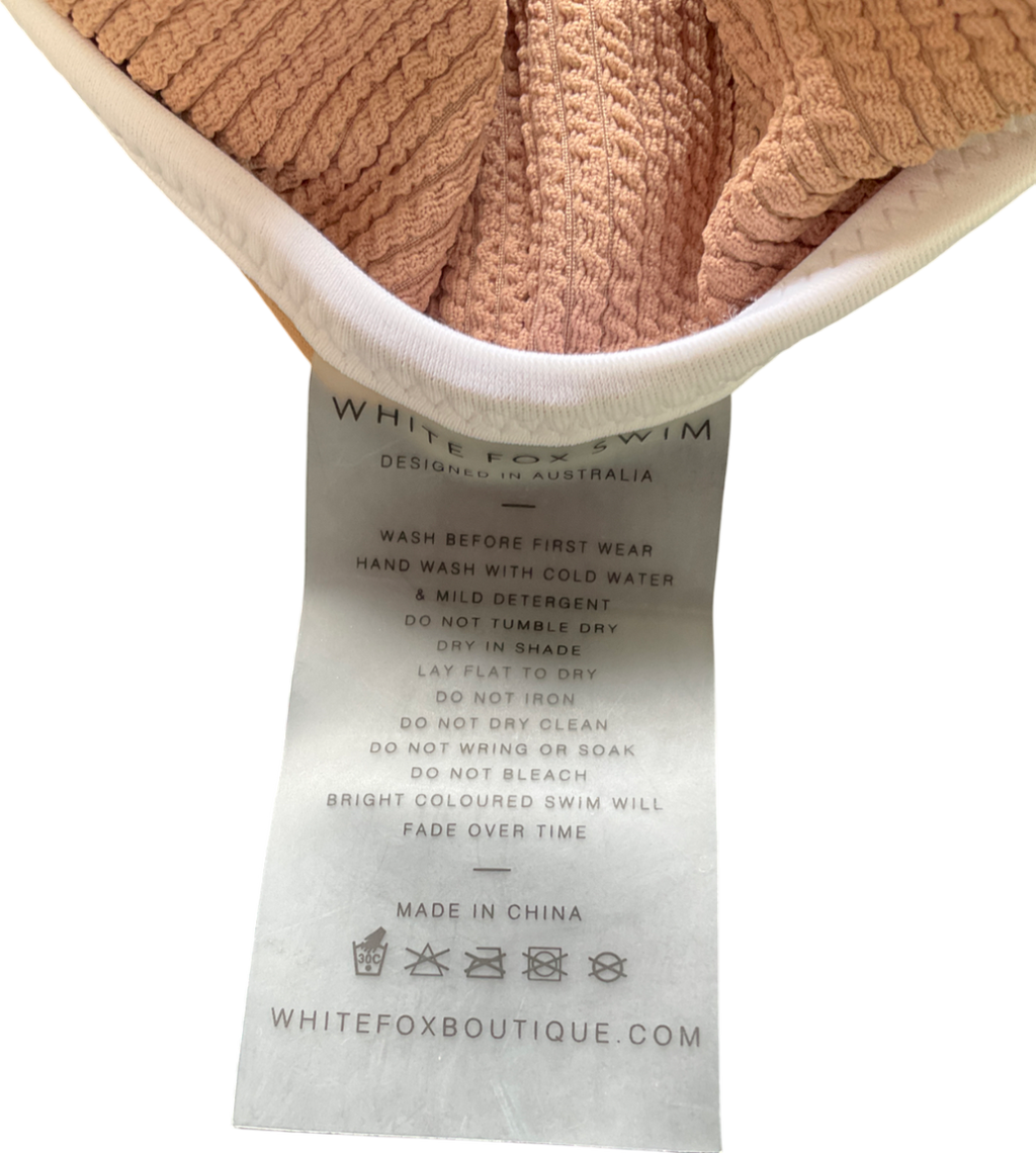 White Fox Beige Lost In Paradise Bikini Set - Mocha UK XS