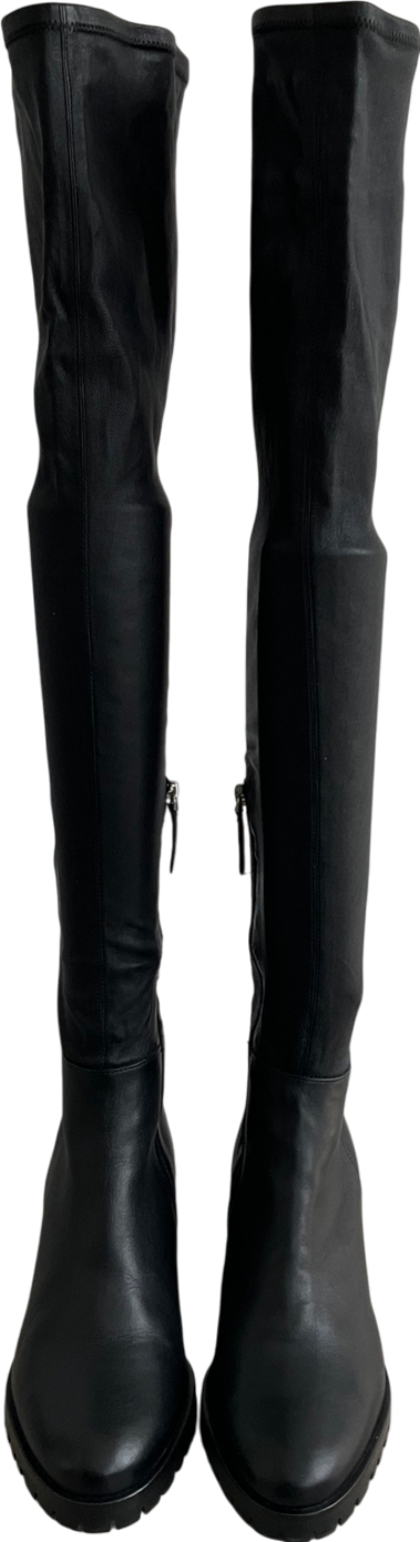 Uterque Black Over The Knee Boots UK 8 EU 41 👠