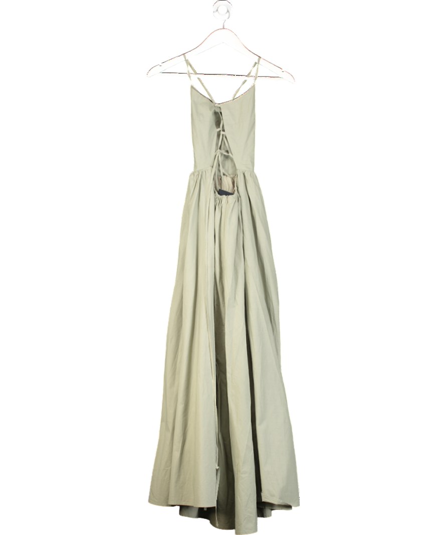 Marcela London Green Lucie Cotton Maxi Dress UK S/M