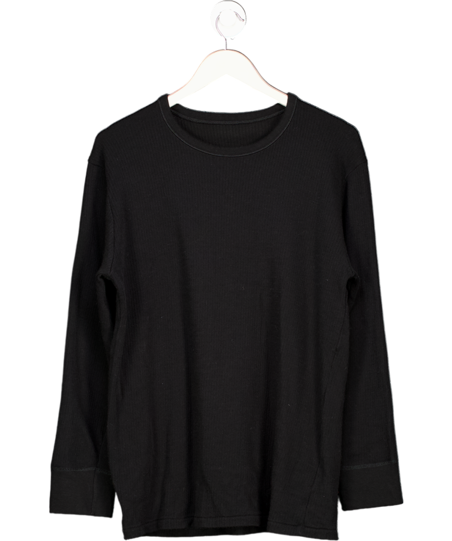 M&S Black Ribbed Thermal Base Layer UK XXL