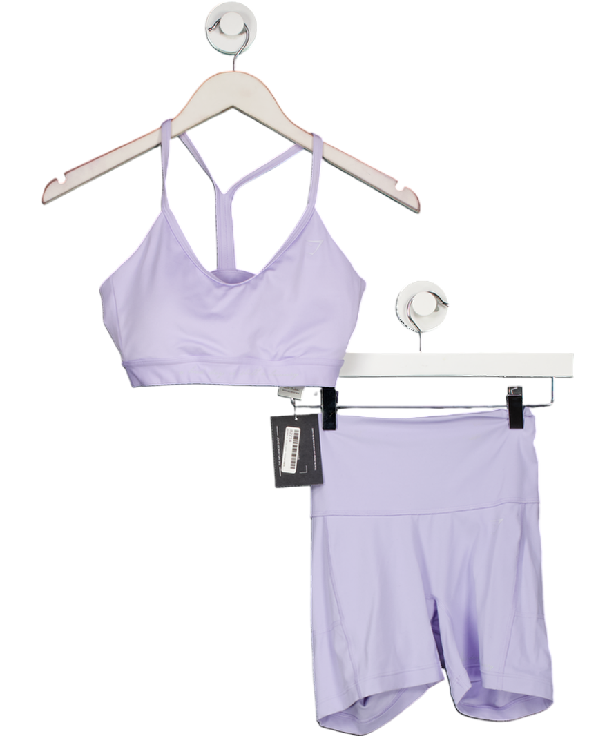 gymshark Purple Gs X Libby Sports Bra (s) And Shorts Set UK XS