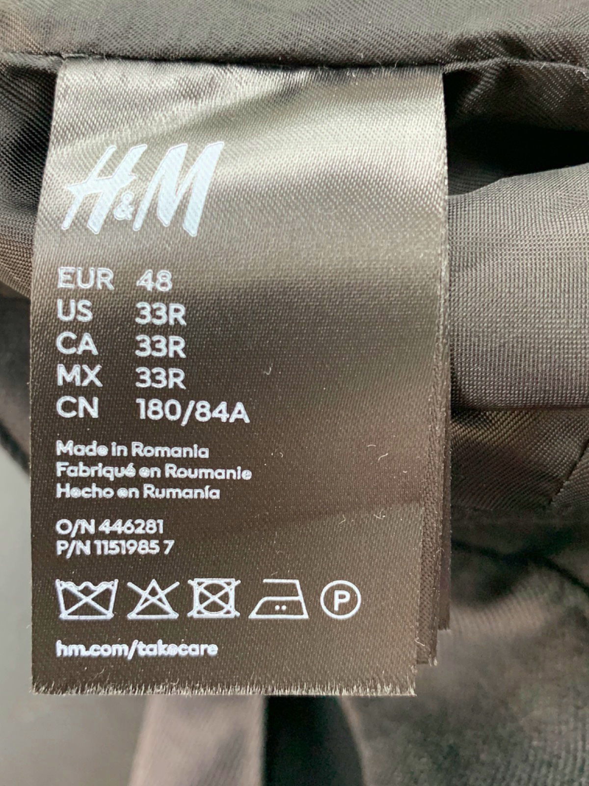 H&M Black Suit Trousers UK 33R
