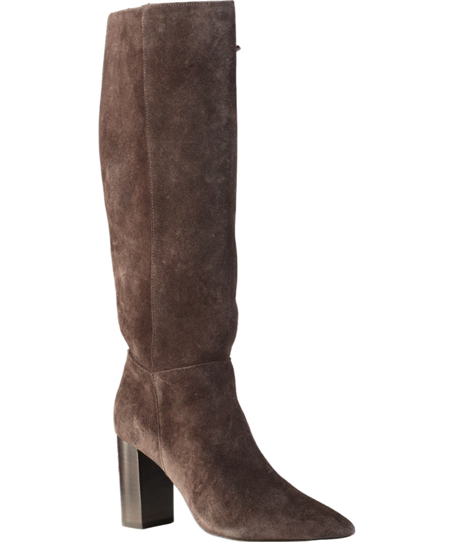 REISS Brown Bianca Block Heeled Knee Boot UK 5 EU 38 👠