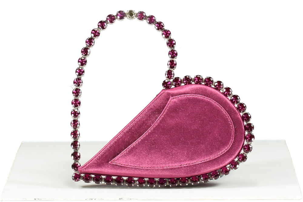 L'alingi Red Satin Love Top-handle Bag