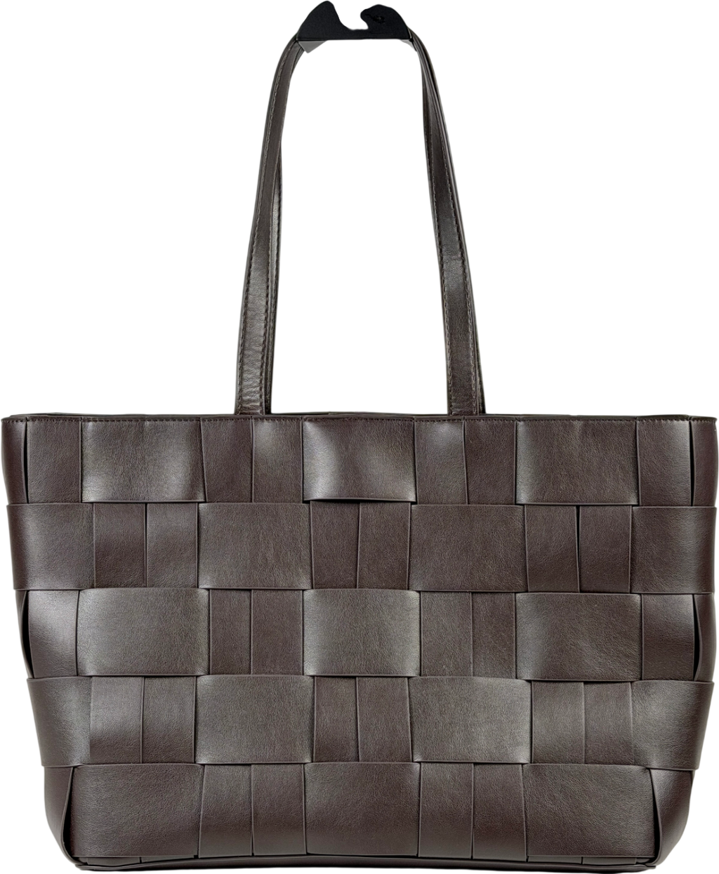 ASOS Brown Faux Leather Woven Shoulder Bag