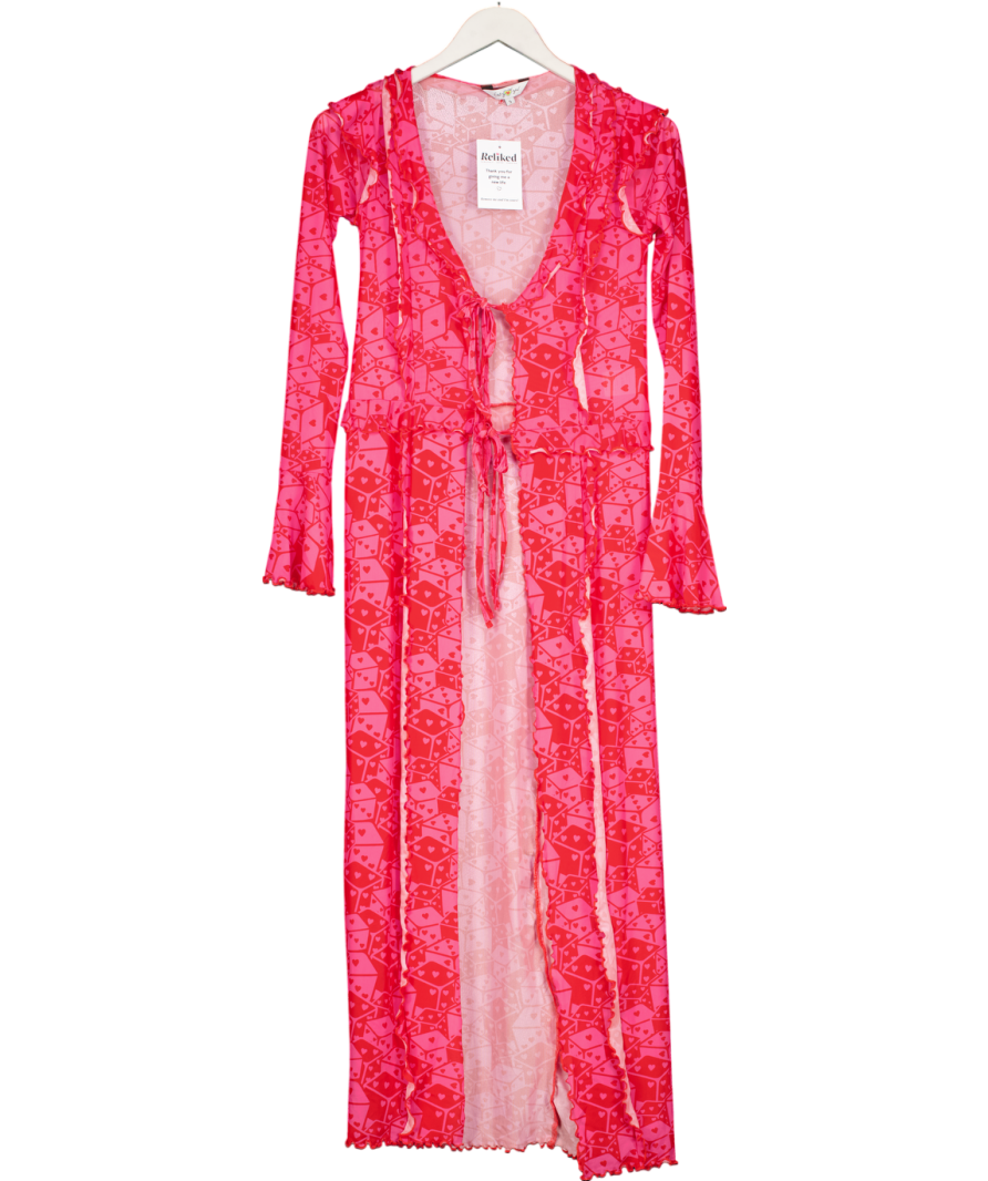 Easy Tiger Pink Lady Luck Mesh Cardigan UK S